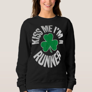 Sweatshirt Kiss Me I'm A Runner Jour de la Saint Patrick Iris