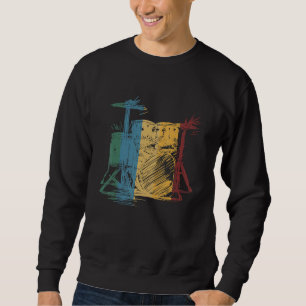Sweatshirt Kit de tambour Cool Vintage de tambour musicien Gr