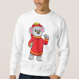 Sweatshirt Koala as Firefighter with Helmet