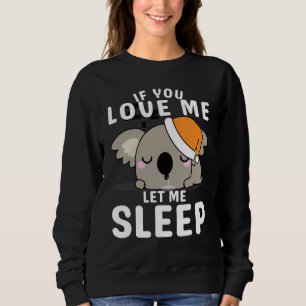Sweatshirt Koala Endormi Idée de Drôle Animal   Pour Qui Aime