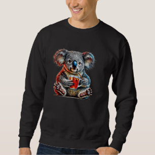 Sweatshirt Koala Tea Lover Cute Ours Pour Boire Du Thé Un Amu