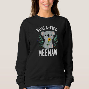 Sweatshirt Koalafied Meemaw Koala Ours Tournesol Floral Mothe