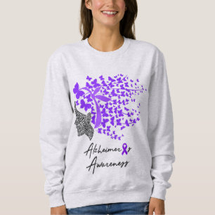 Sweatshirt La conscience du papillon Alzheimer tourbillonne e