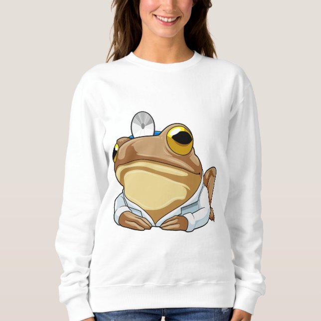 Sweatshirt La grenouille comme docteur avec le manteau du doc (Devant)