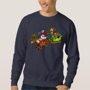 Sweatshirt La livraison du cadeau de Père Noël avec une