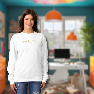 Sweatshirt La Vie Est Belle Gold Business Name Blog Marque