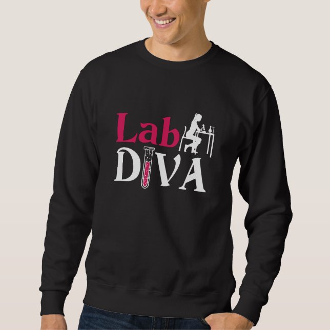 Sweatshirt Lab Diva Lab Tech Chemist Laboratory Technician (Devant)