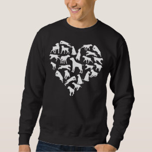 Sweatshirt Lab Papa Maman Coeur Fox Jaune Labrador Retriever