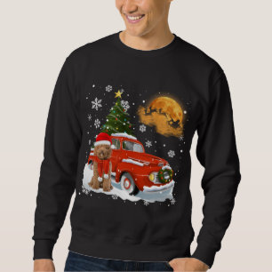 Sweatshirt Labradoodle Vintage Wagon Rouge Camion Arbre de No