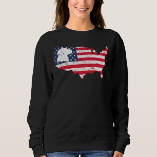 Sweatshirt Labrador Chien 4 juillet Drapeau Américain Étoiles