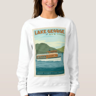 Sweatshirt Lac George, New York Bateau vintage