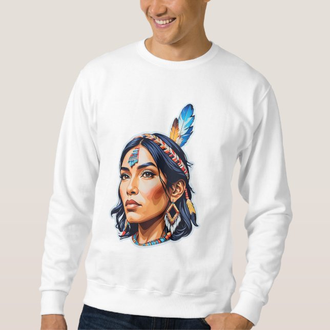 Sweatshirt Lady amérindienne (Devant)