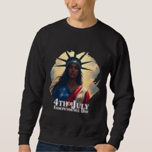 Sweatshirt Lady Liberty Réinventée – Un Nouveau Visage de la