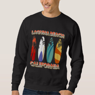 Sweatshirt Laguna Beach California Retro Surf Board