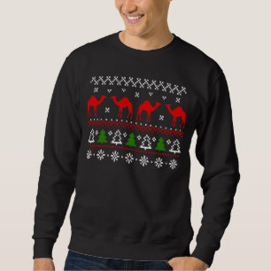 Sweatshirt laid de chandail de Noël de chameau de