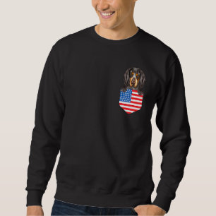 Sweatshirt L'Amérique Drapeau Bluetick Coonhound Dog Dans La 