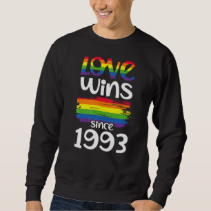 Sweatshirt L'amour gagne depuis 1993 Lgbtq Rainbow Pride Célé