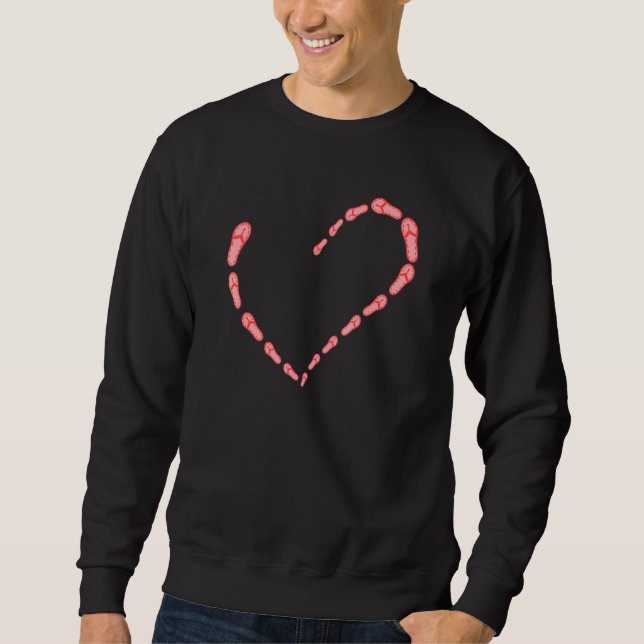 Sweatshirt Lancer des sandales volantes en forme de tongs d'a (Devant)