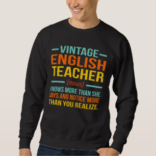 Sweatshirt Langue de définition de l'enseignant en anglais v