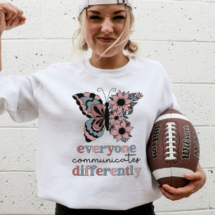 Sweatshirt Langue de la parole Pathologiste Papillon Personna