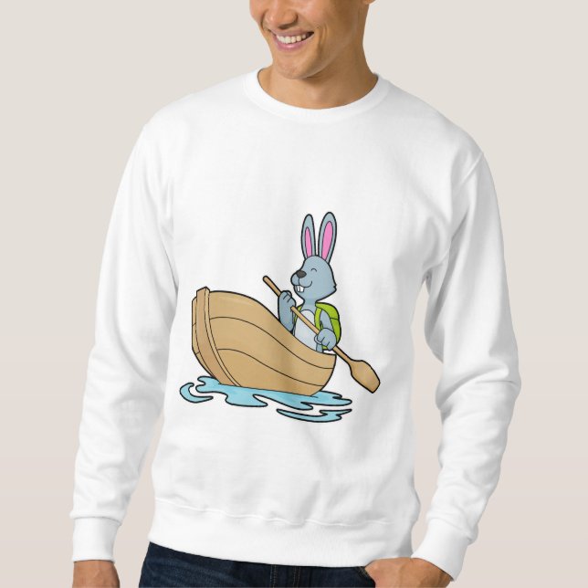 Sweatshirt Lapin avec bateau et pagaie (Devant)