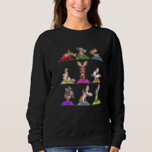 Sweatshirt Lapin Bunny Poses de yoga Sport Gymnastique Ohm Cœ