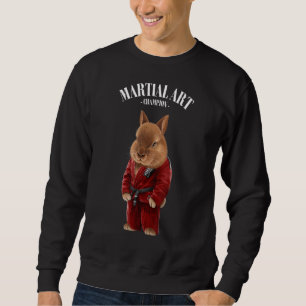 Sweatshirt Lapin nain Judo Karate Master En Judogi rouge