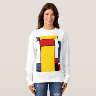 Sweatshirt L'Art Géométrique Moderne D'Inspiration Mondrienne