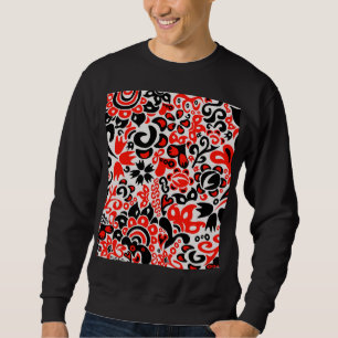 Sweatshirt L'art populaire ukrainien motif floral abstact