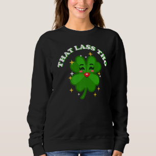 Sweatshirt Lass Tho Kiss Me Je suis irlandais Patrick's Day S