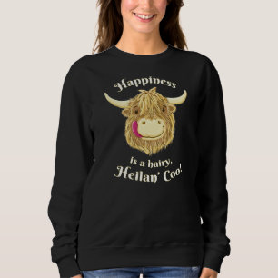 Sweatshirt Le bonheur de la vache écossaise