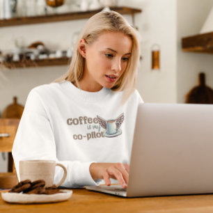 Sweatshirt Le café est mon copilote