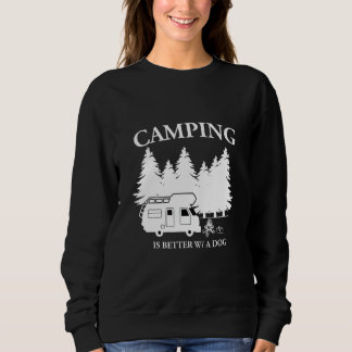 Sweatshirt Le Camping Est Mieux Avec Un Chien Extérieur Avent