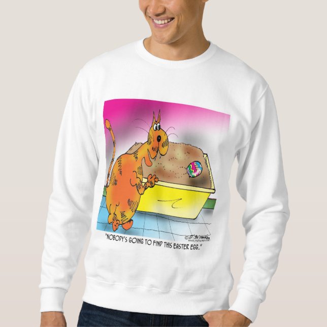 Sweatshirt Le chat cache l'oeuf de pâques (Devant)