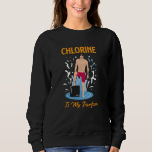 Sweatshirt Le Chlorine Est Mon Partum - Conception De Nage