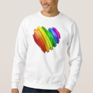 Sweatshirt Le cœur sculptural tridimensionnel de SlipperyJoe