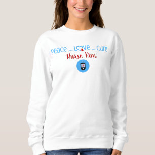 Sweatshirt Le diabète La Paix L'Amour La Conception D'Un Tra