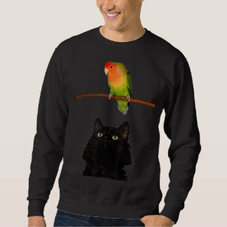 Sweatshirt Le Dîner De Yum Est Arrivé Chat En Regardant Un Di