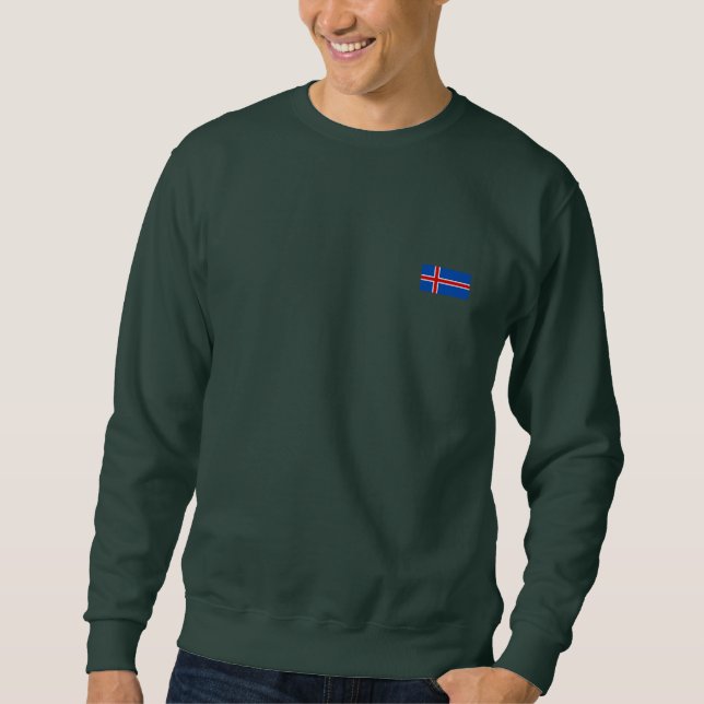 Sweatshirt Le drapeau de l'Islande (Devant)