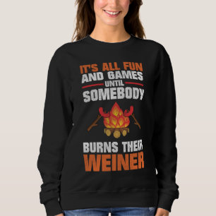Sweatshirt Le feu drôle campant Weiner de feu de camp de
