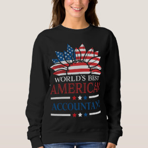 Sweatshirt Le meilleur comptable américain du monde Funny Pat
