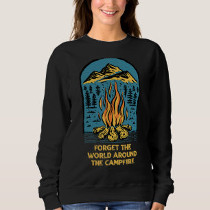 Sweatshirt Le Monde Autour Du Feu De Camping Dit Camper Q