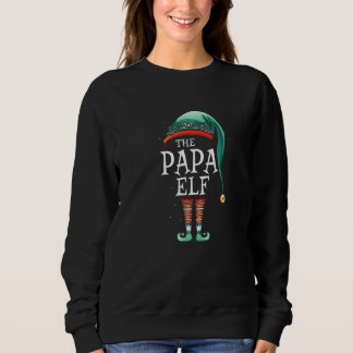 Sweatshirt Le Papa Elf Groupe Assorti Pyjama de Fête de Noël