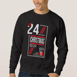 Sweatshirt Le Père Noël Sleigh Ticket Au Pôle Nord Xmas S