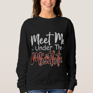 Sweatshirt Le plaid rouge de Noël me rencontre sous le mistle