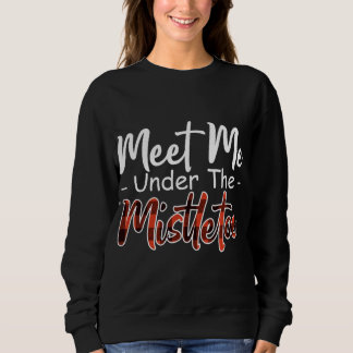 Sweatshirt Le plaid rouge de Noël me rencontre sous le mistle