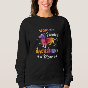 Sweatshirt Le plus grand Dachshund du monde perles colorées D