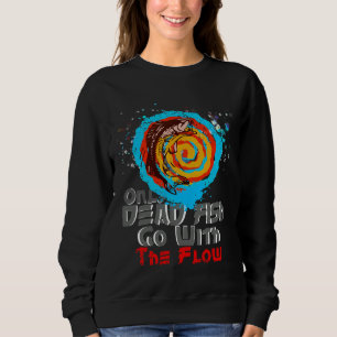 Sweatshirt Le Poisson Mort Aller Avec Le Flux