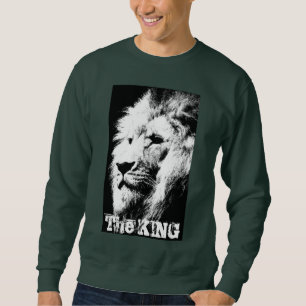 Sweatshirt Le roi moderne Pop Art Lion Chef Modèle Hommes