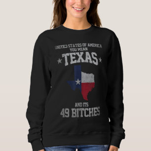Sweatshirt Le Texas Drôle Et Ses 49 États Usa Texan Vintage T